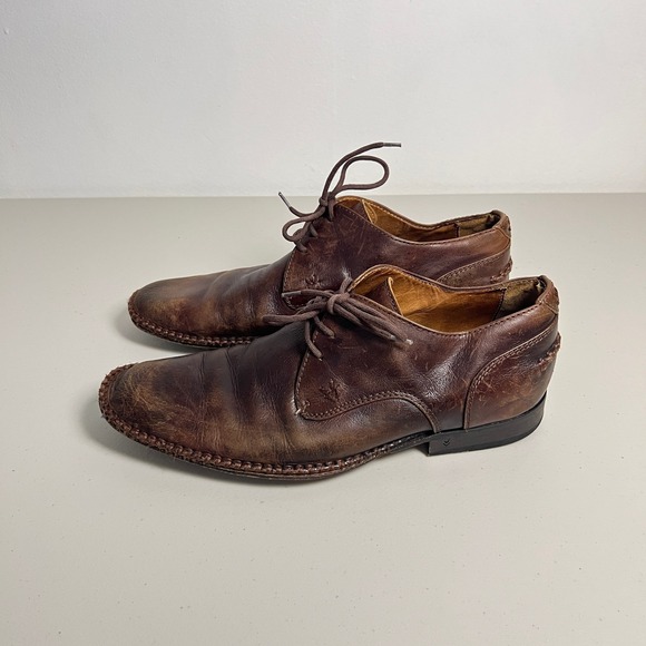 John Varvatos Brown Leather Lace Up Dress Shoes Mens Size 8‎ M main image 4